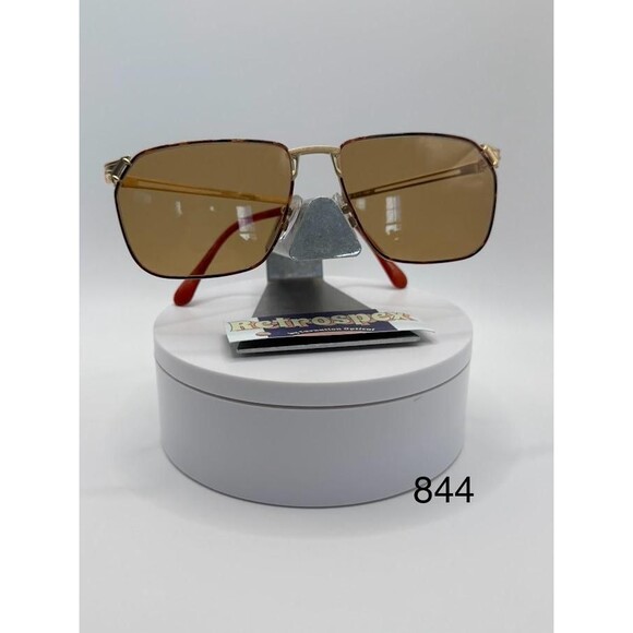 NEW Vintage Sunglasses | Non RX | Mens Square Style | Tortoise & Gold | #844 - Picture 4 of 10